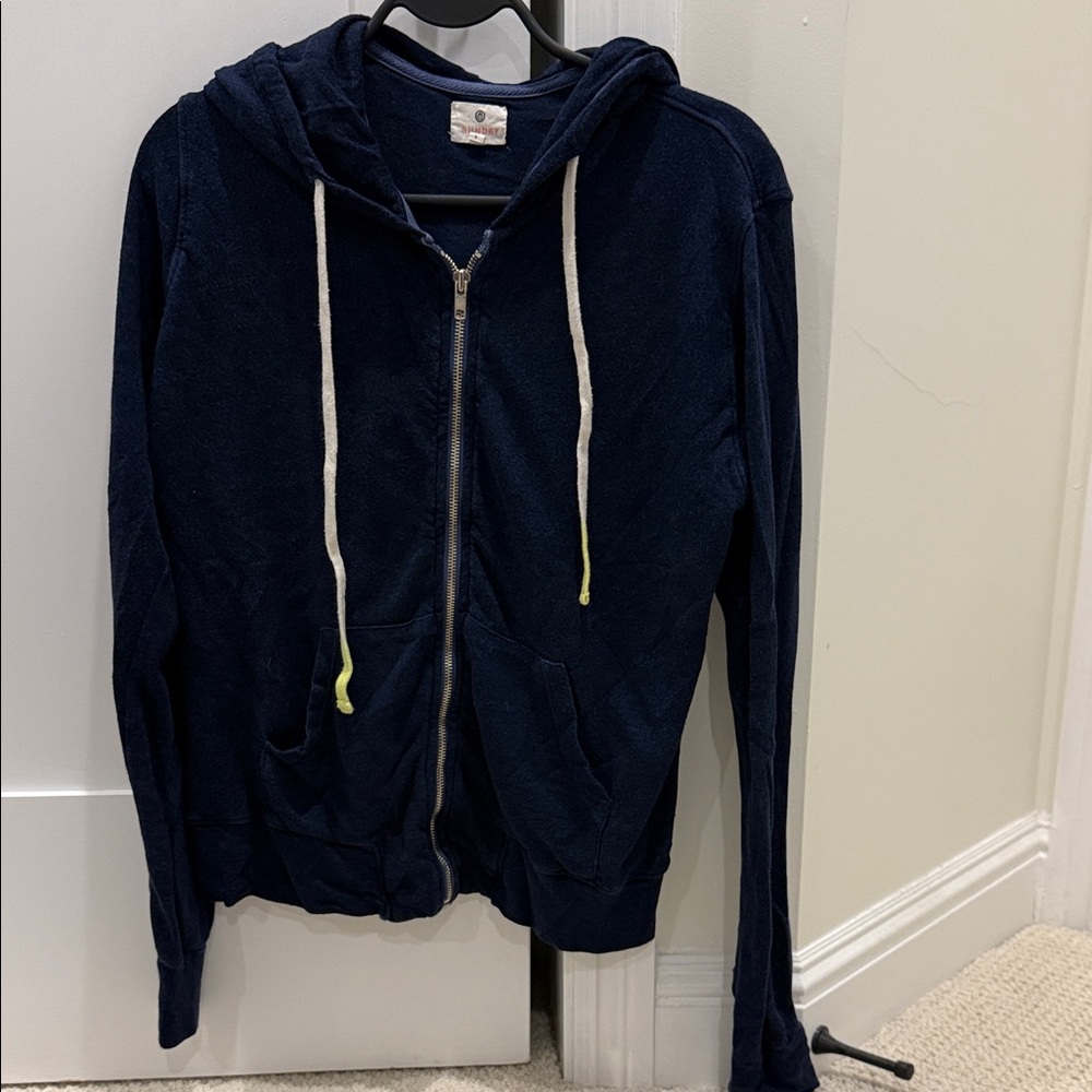 Sundry Blue Zip-Up Hoodie